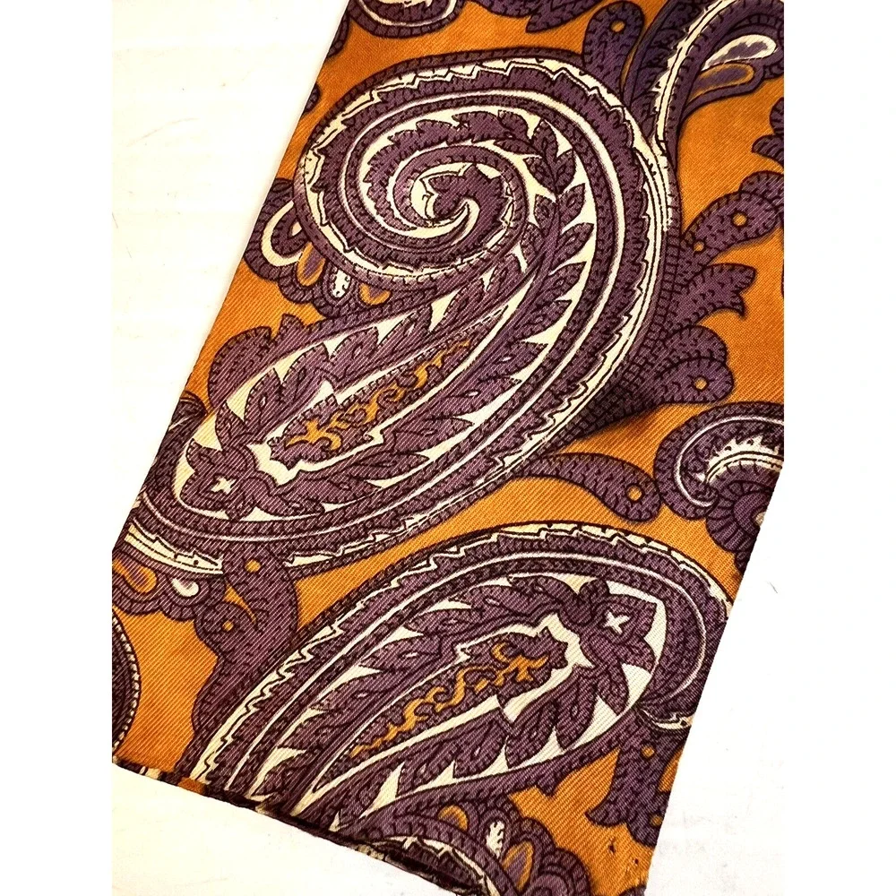 Paisley Scarf Gold Purple 72